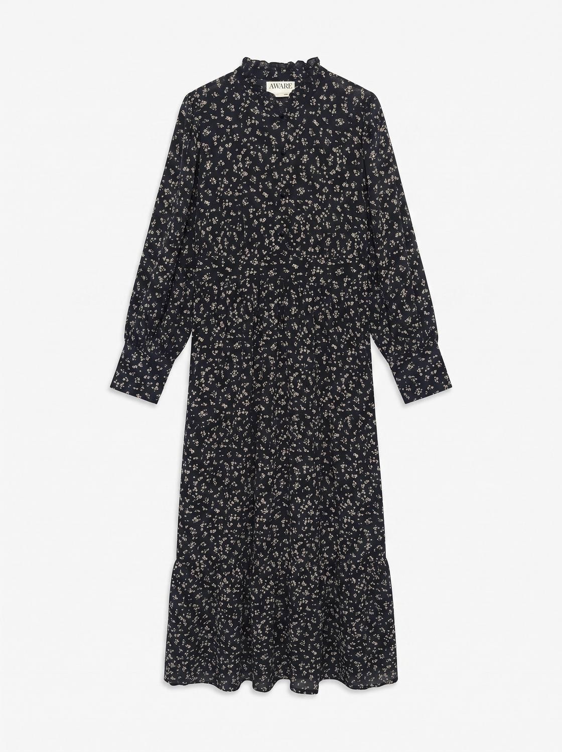 Awnoelle Ls High Neck Ankle Dress Sort