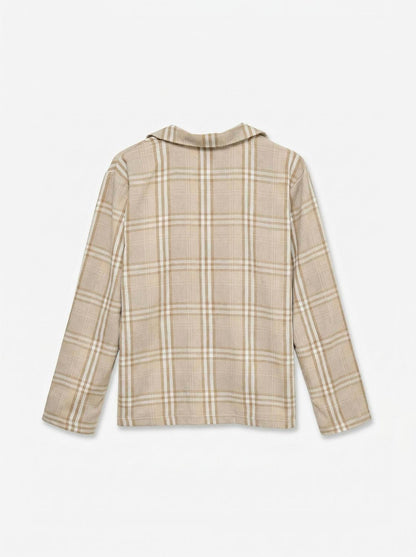 Vmnora Flannel Nightwear Shirt Grå