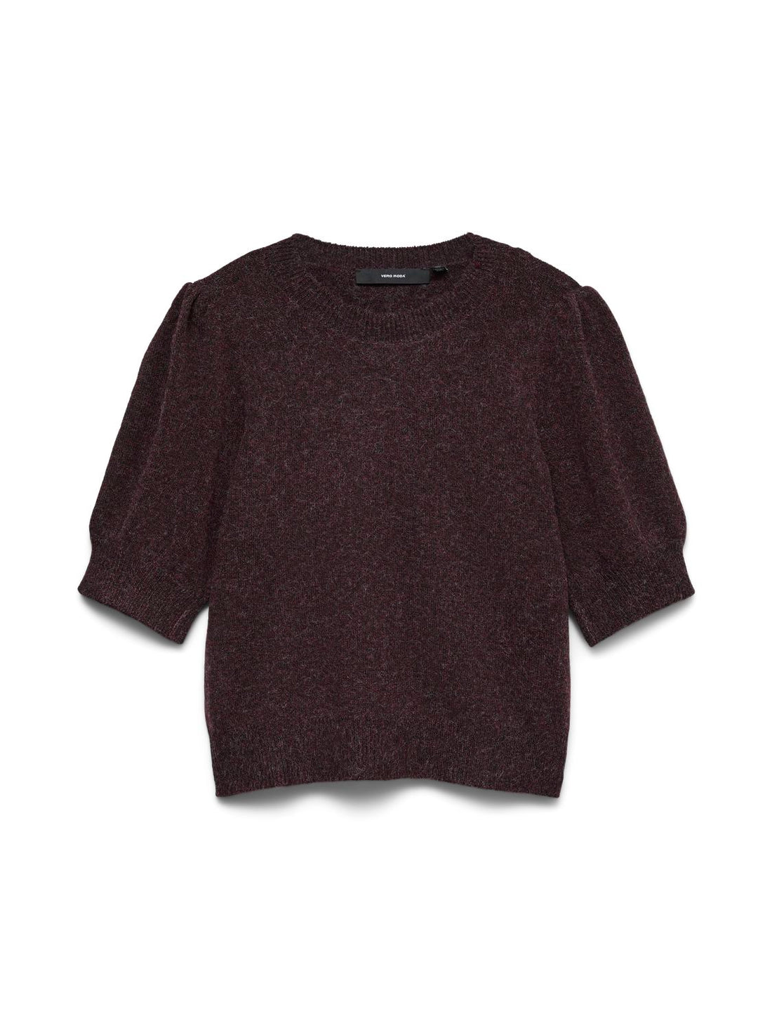 Vmdoffy 2/4 O-Neck Pullover Ga Noos Burgunder