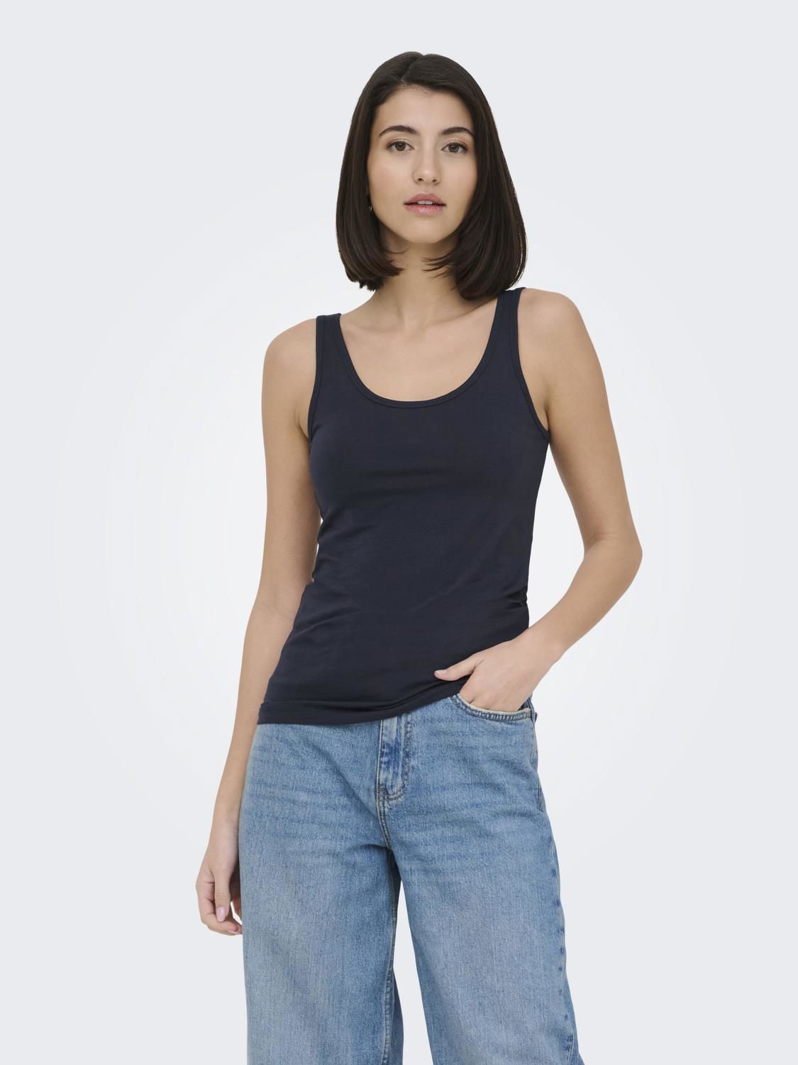 Jdyava S/l Tank Top 180 Jrs Noos Blå