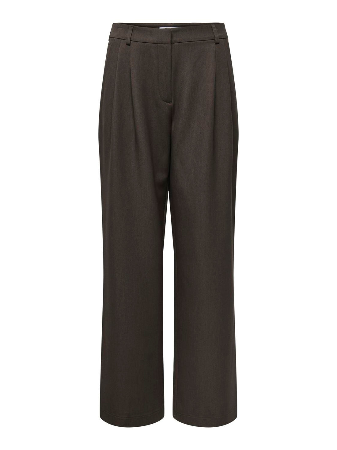 Onlhattie Hw Pleat Str Pant Tlr Noos Brun