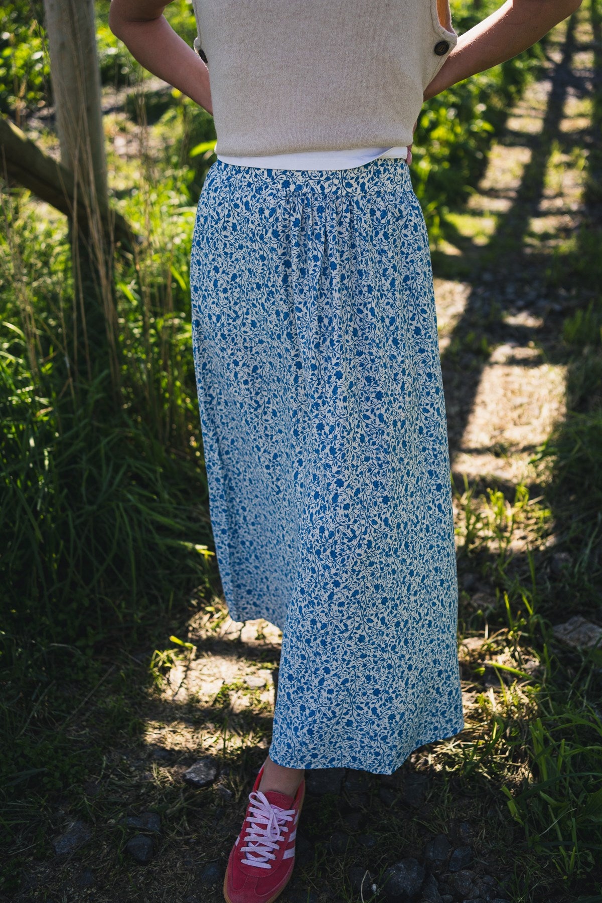 Rausastrid Hw Skirt Aop Blå