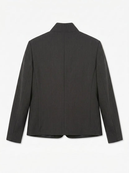 Vmdina Ls High Neck Blazer Lcs Grå