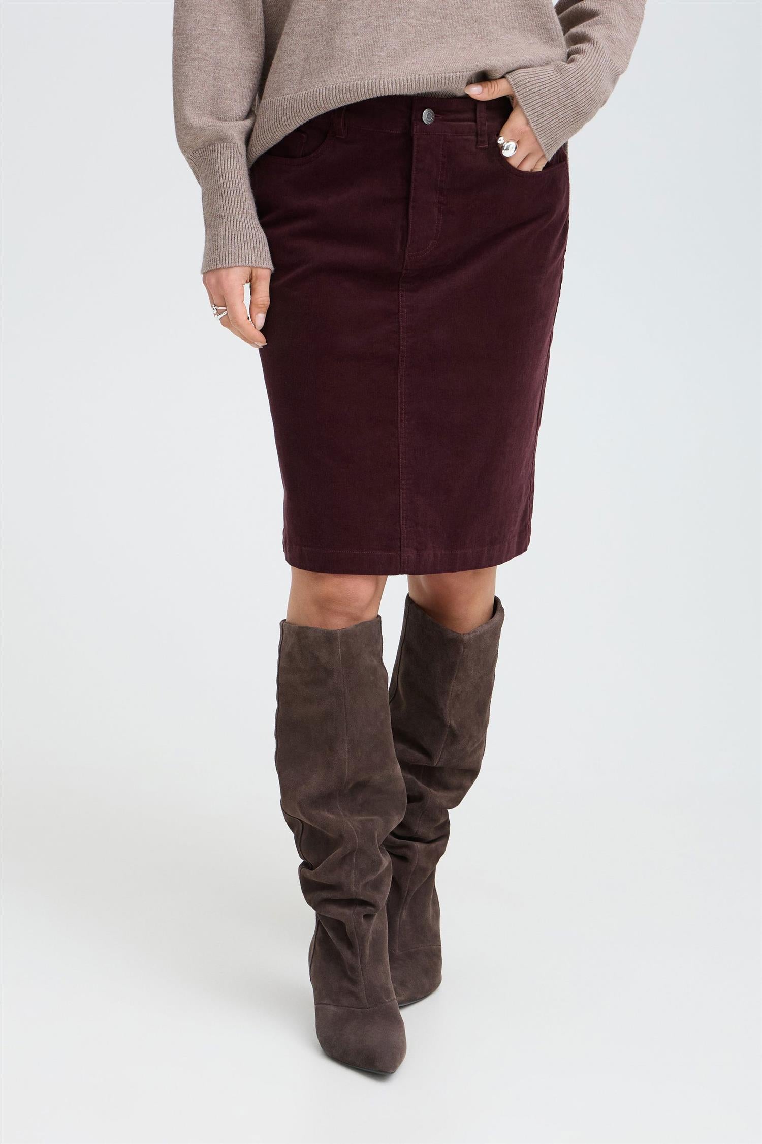 Pzsally Skirt Burgunder
