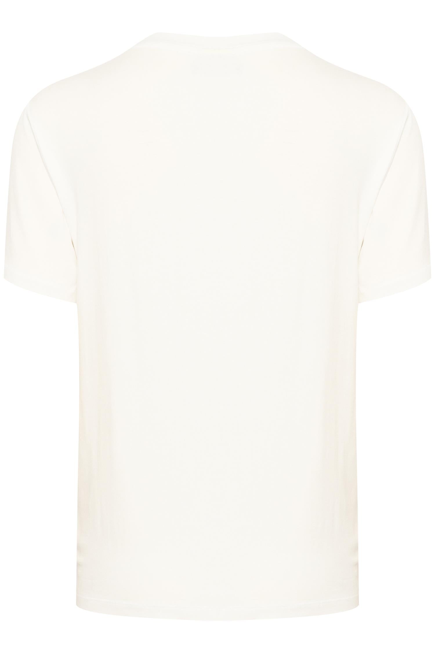 KAfida V-Neck T-Shirt Chalk
