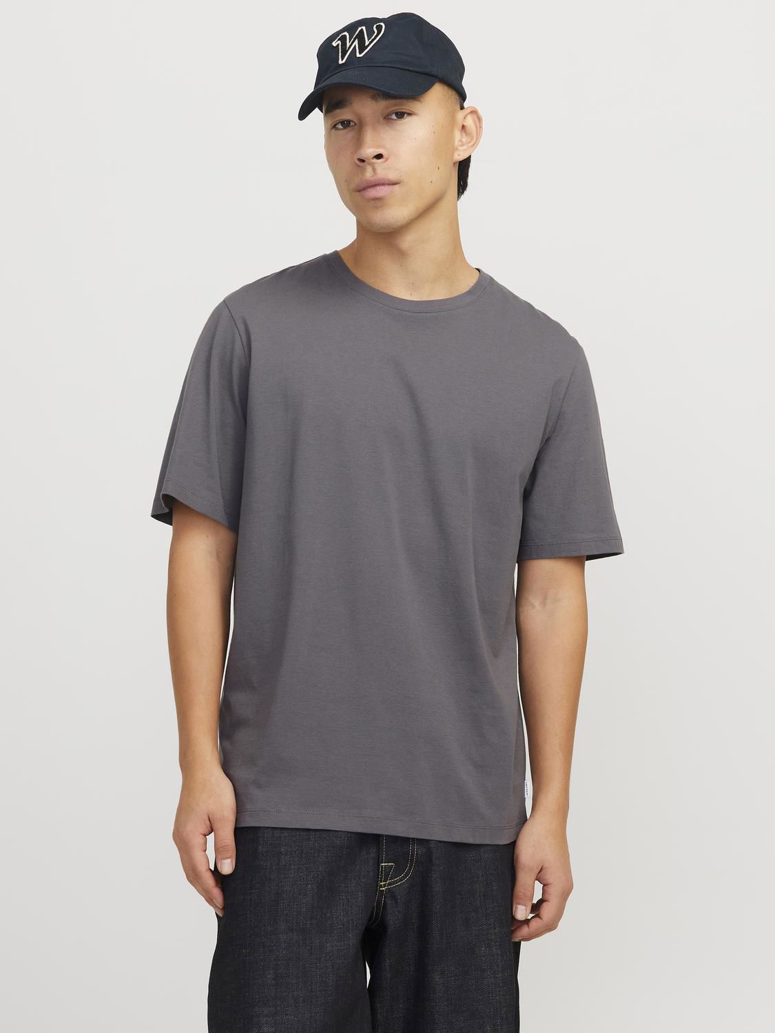 Jjeorganic Basic Tee Ss O-Neck Noos Grå