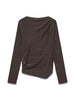Vmmille Ls Boatneck Lx Short Top Brun