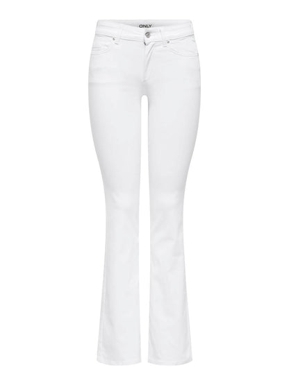 Onlblush Mw B-P Flared Sik730 Dnm Hvit