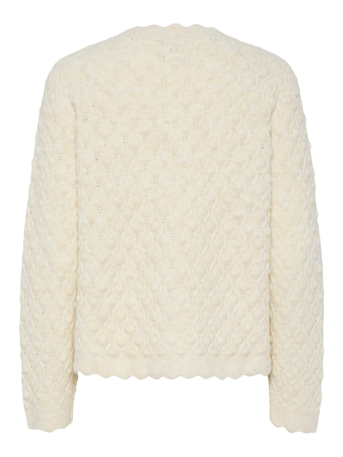 YASBUBBLE LS KNIT CARDIGAN S. NOOS Beige