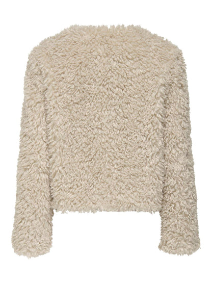 Jdyneo Faux Fur Jacket Otw Sie Beige