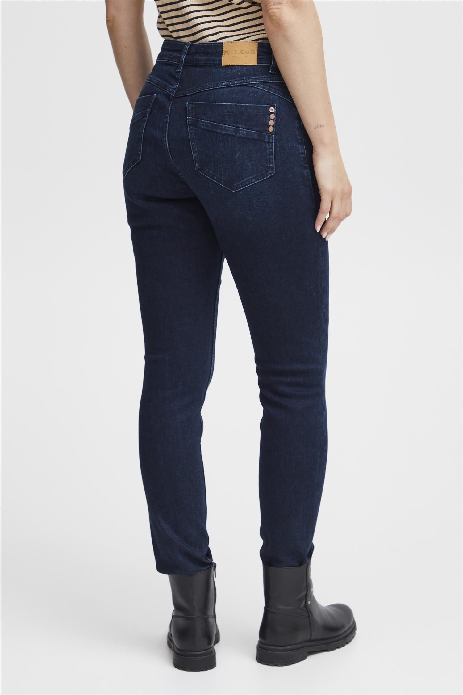 PZCARMEN HW SKINNY JEANS Mørkeblå