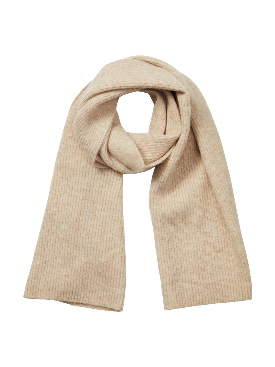 SLFMALINE KNIT SCARF NOOS Lys Beige