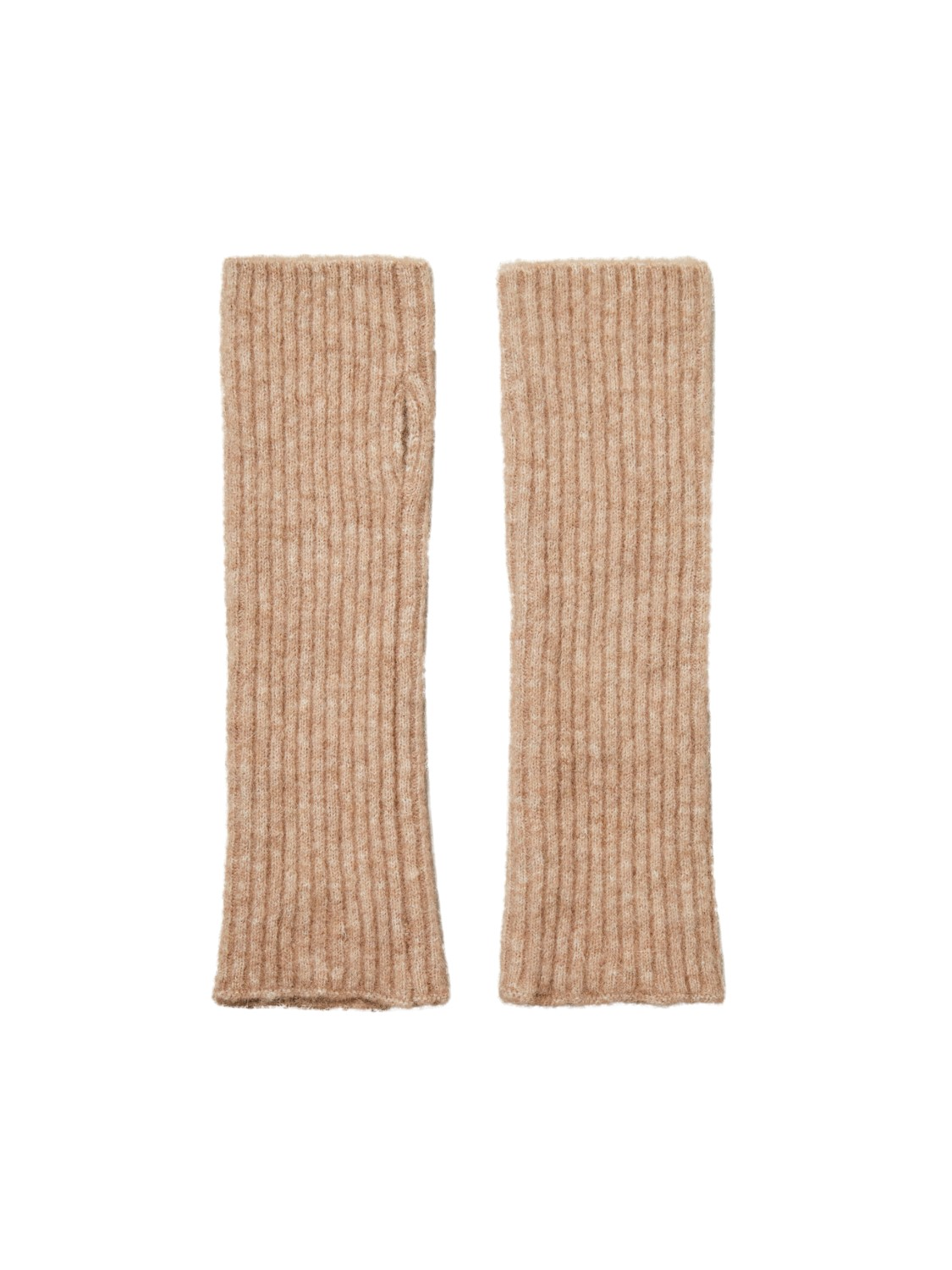 SLFLINNA-MIA KNIT FINGERLESS GLOVES B Beige