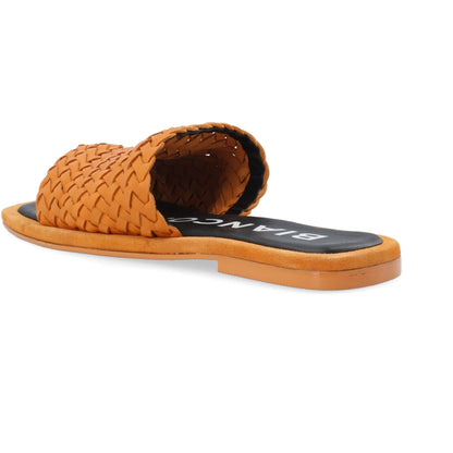 Bia lillie braided slide leather Oransje