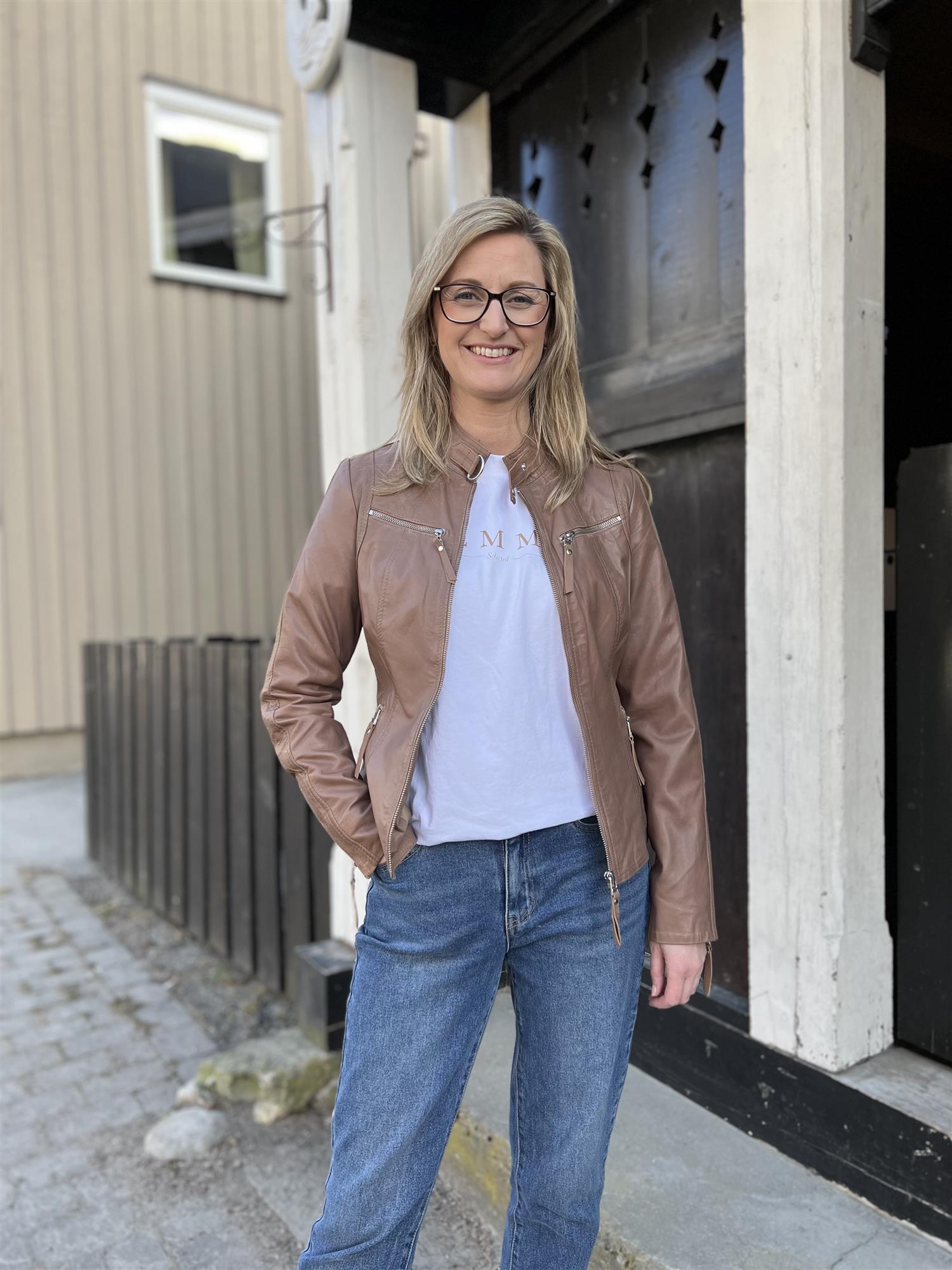 Biker Jacket Beige