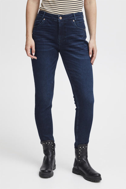 PZCARMEN HW SKINNY JEANS Mørkeblå