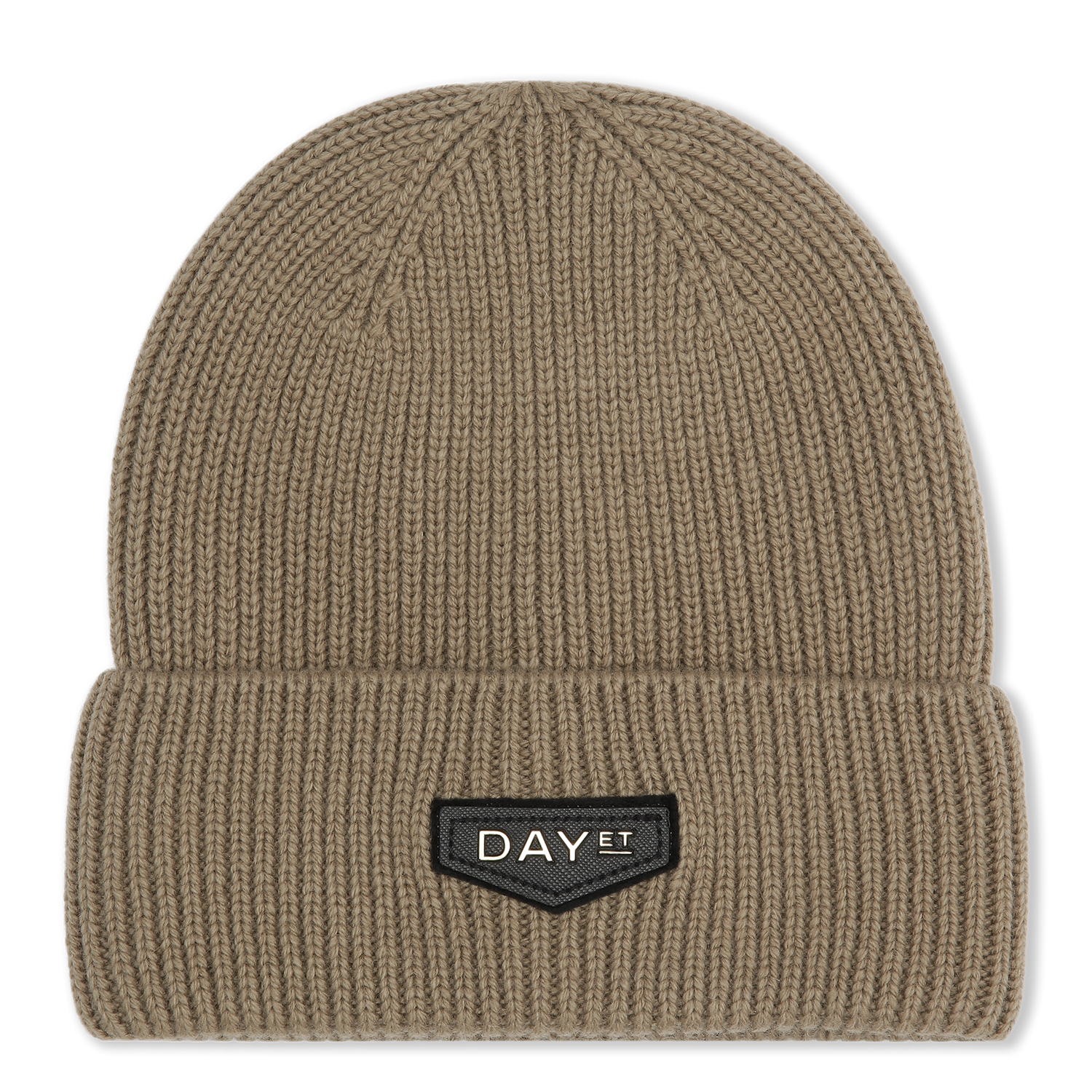 Day Logo Patch Knit Hat Beige