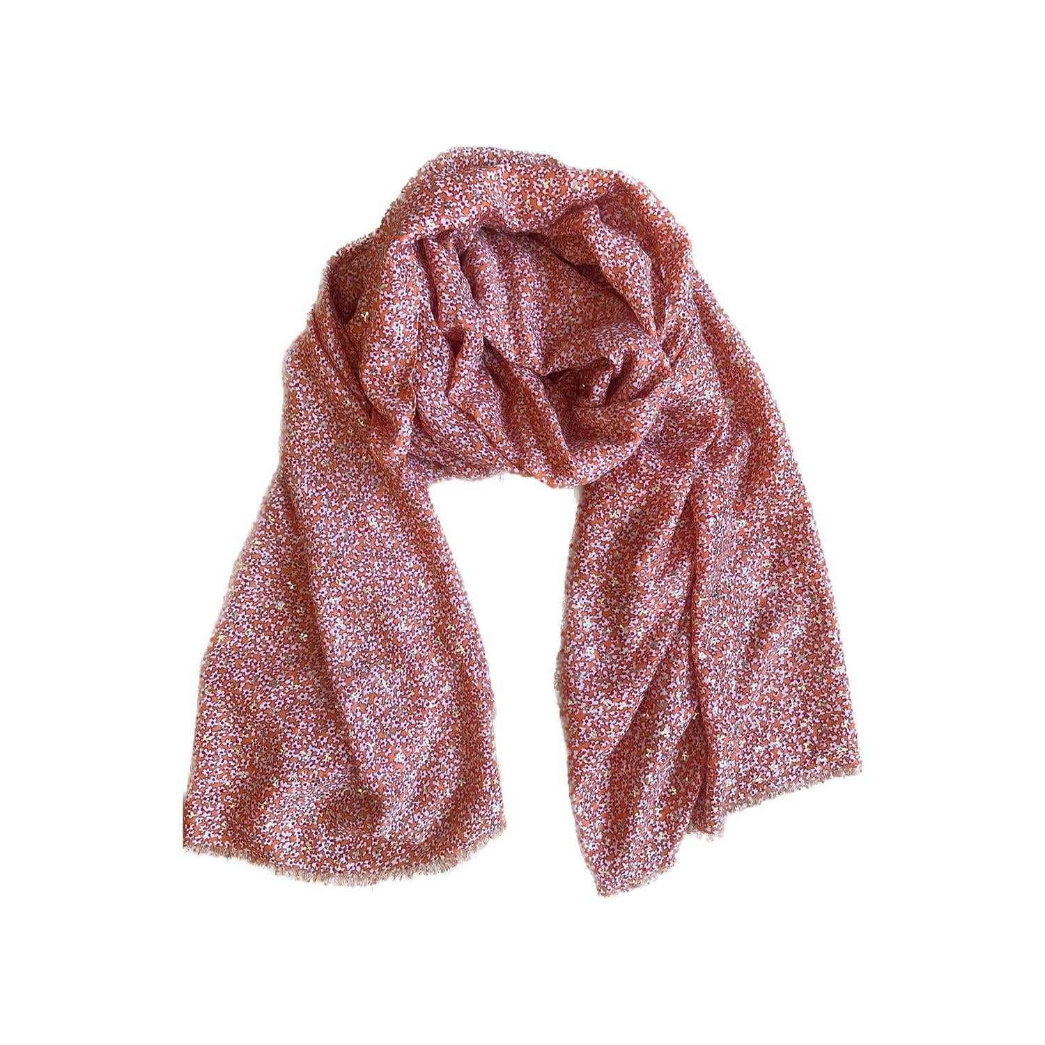 Scarf with folieprint BA-0298 Oransje