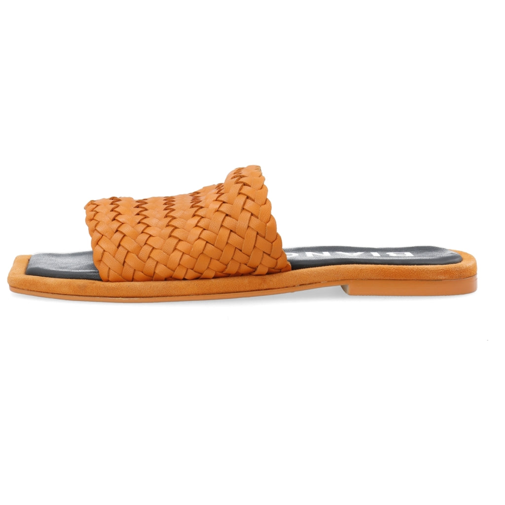 Bia lillie braided slide leather Oransje